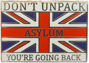 Union Flag "Don't Unpack You're Going Back" Pin Badge