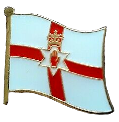 Waving Ulster Flag Lapel Badge