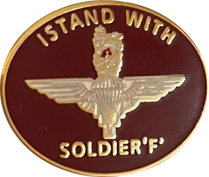 'I STAND WITH SOLDIER F' Badge