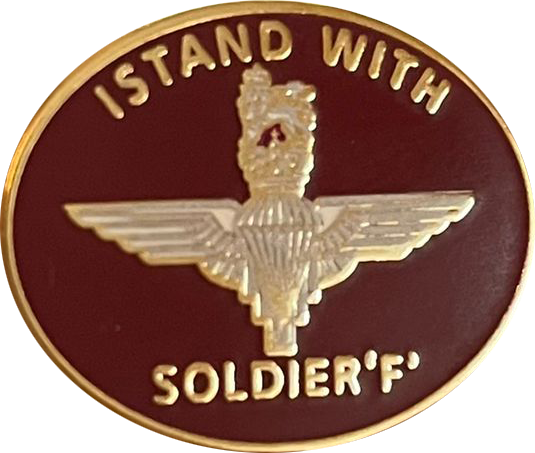 'I STAND WITH SOLDIER F' Badge