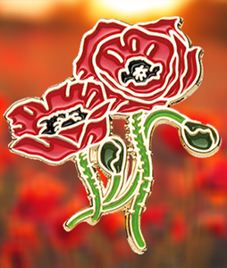 Ladies Wild Poppy Remembrance Badge